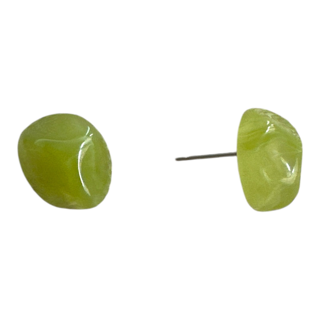 Pendiente Botón Verde