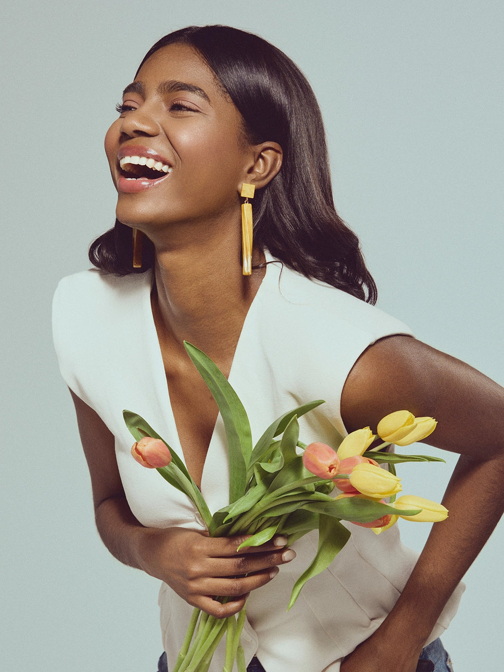 Pendientes Cascada Amarillo