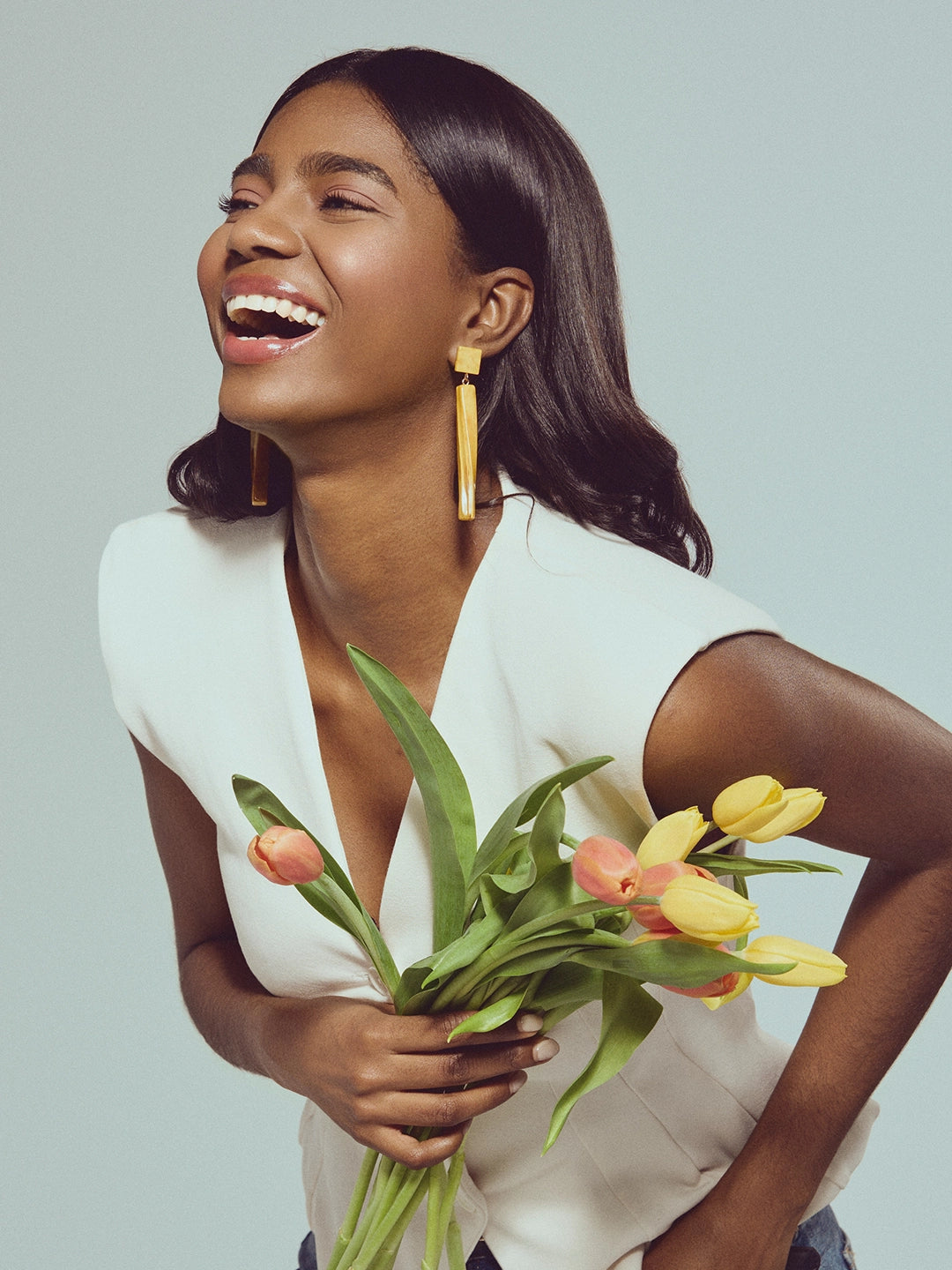 Pendientes Cascada Amarillo