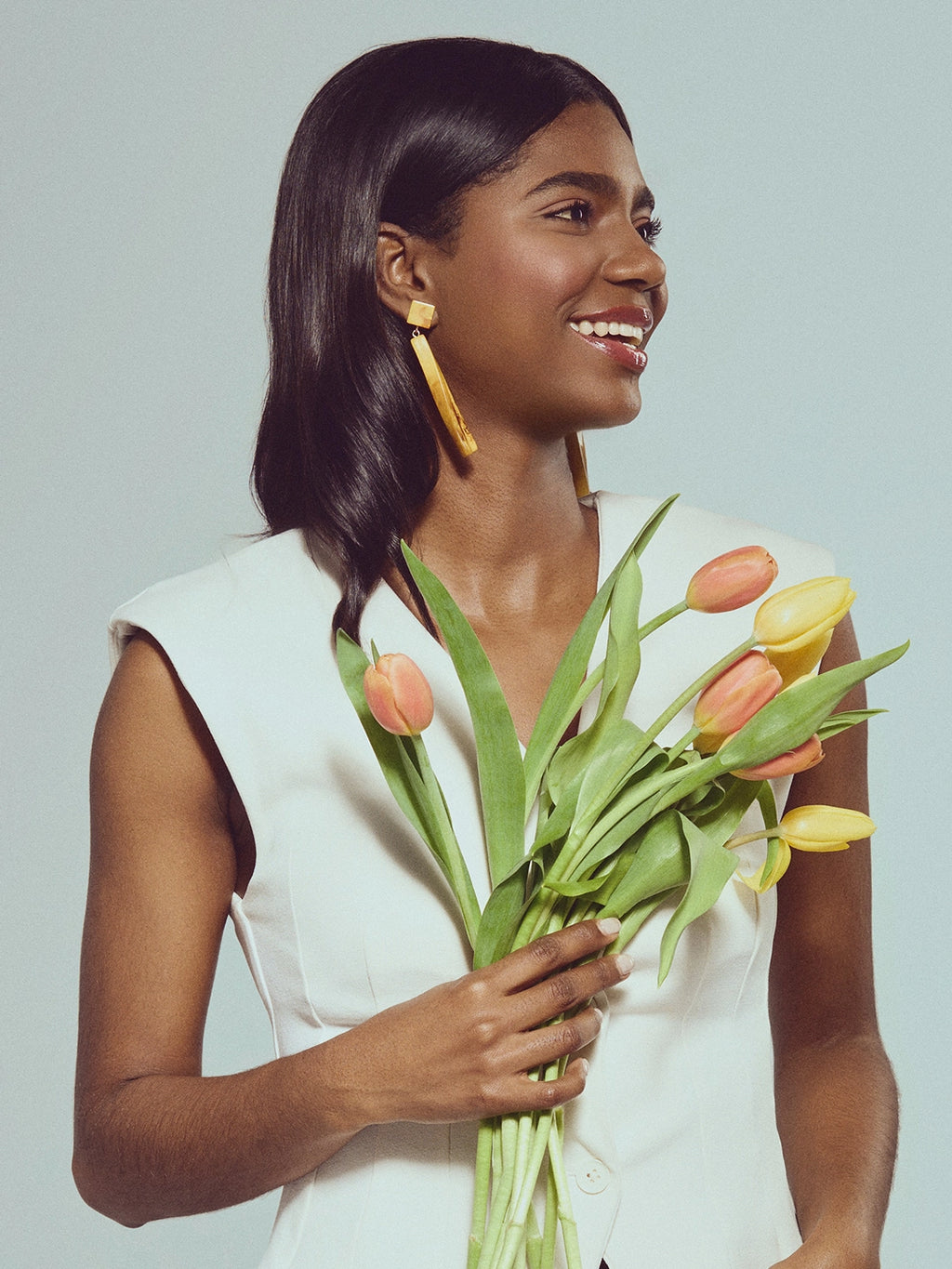 Pendientes Cascada Amarillo